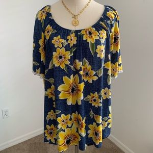 Loose floral blouse